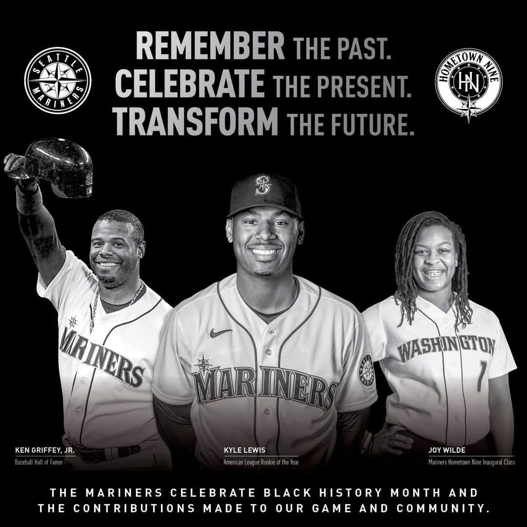 シアトル・マリナーズさんのインスタグラム写真 - (シアトル・マリナーズInstagram)「Remember the past. Celebrate the present. Transform the future. #BlackHistoryMonth」2月2日 6時53分 - mariners