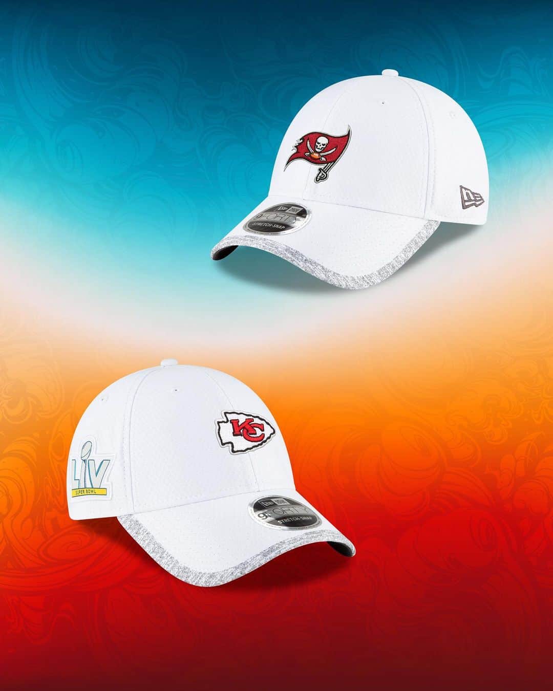 ニューエラ・キャップのインスタグラム：「Get the look from the field. The Official Super Bowl Sideline Collection is available now at neweracap.com . Link in bio to shop」