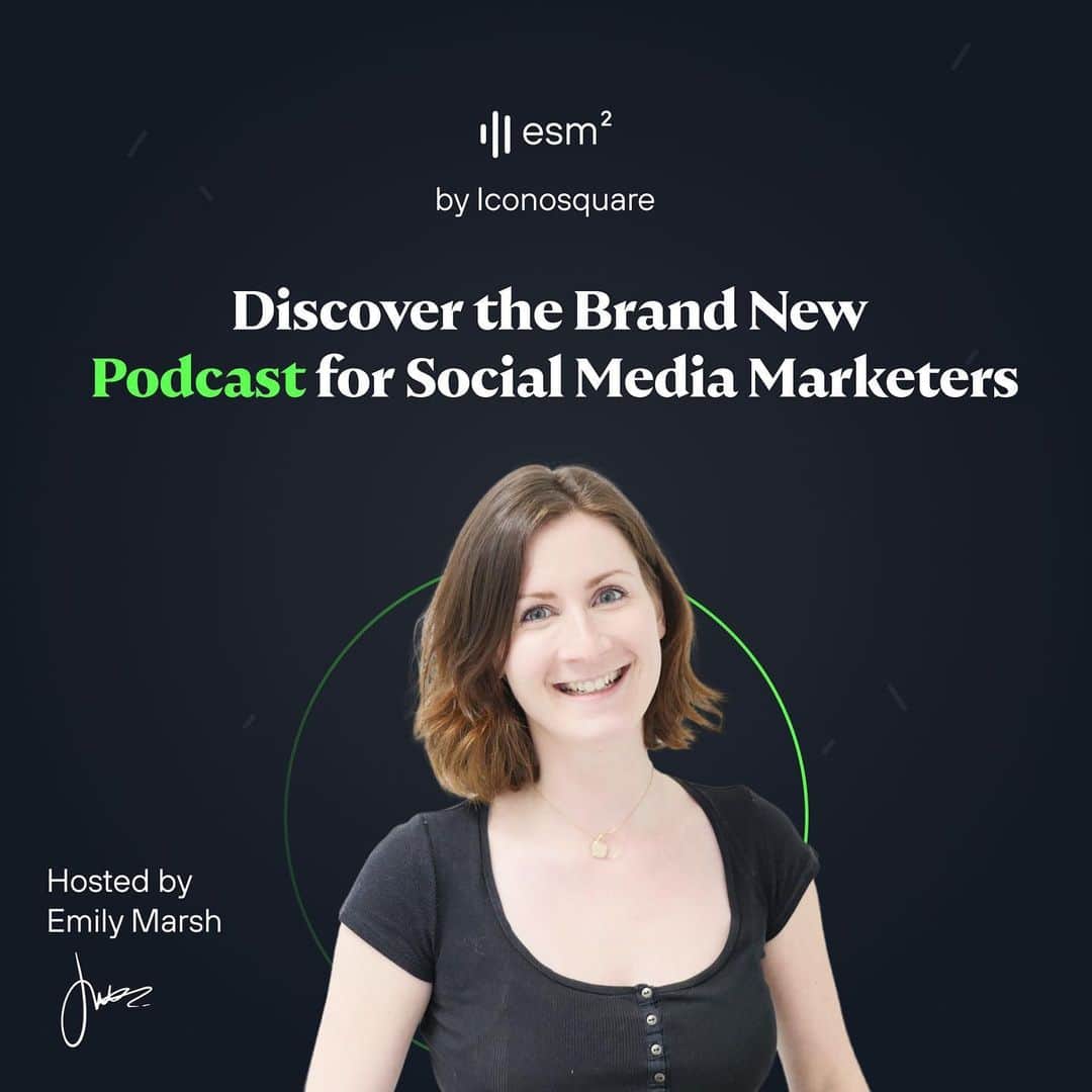 Iconosquareのインスタグラム：「Ever wondered how big agencies and global brands manage their presence on social media? 💣  Ever wished you were a fly on the wall at social strategy meetings? 👂  Presenting esm² 🎉 The brand new #socialmedia #podcast hosted by our very own Emily!  Interviews with social media experts, tutorials on how to improve your strategy, top tips and tricks from the guys in the shadows rocking the social media world 💪  This podcast is available right now on: - Podcastics - Spotify - Google Podcasts - Apple Podcasts - Tune In  The perfect way to listen to relevant social media content, specially made for #marketers just like you.👏⁠  Click on the Omnilink in bio to discover it now! 🚀」