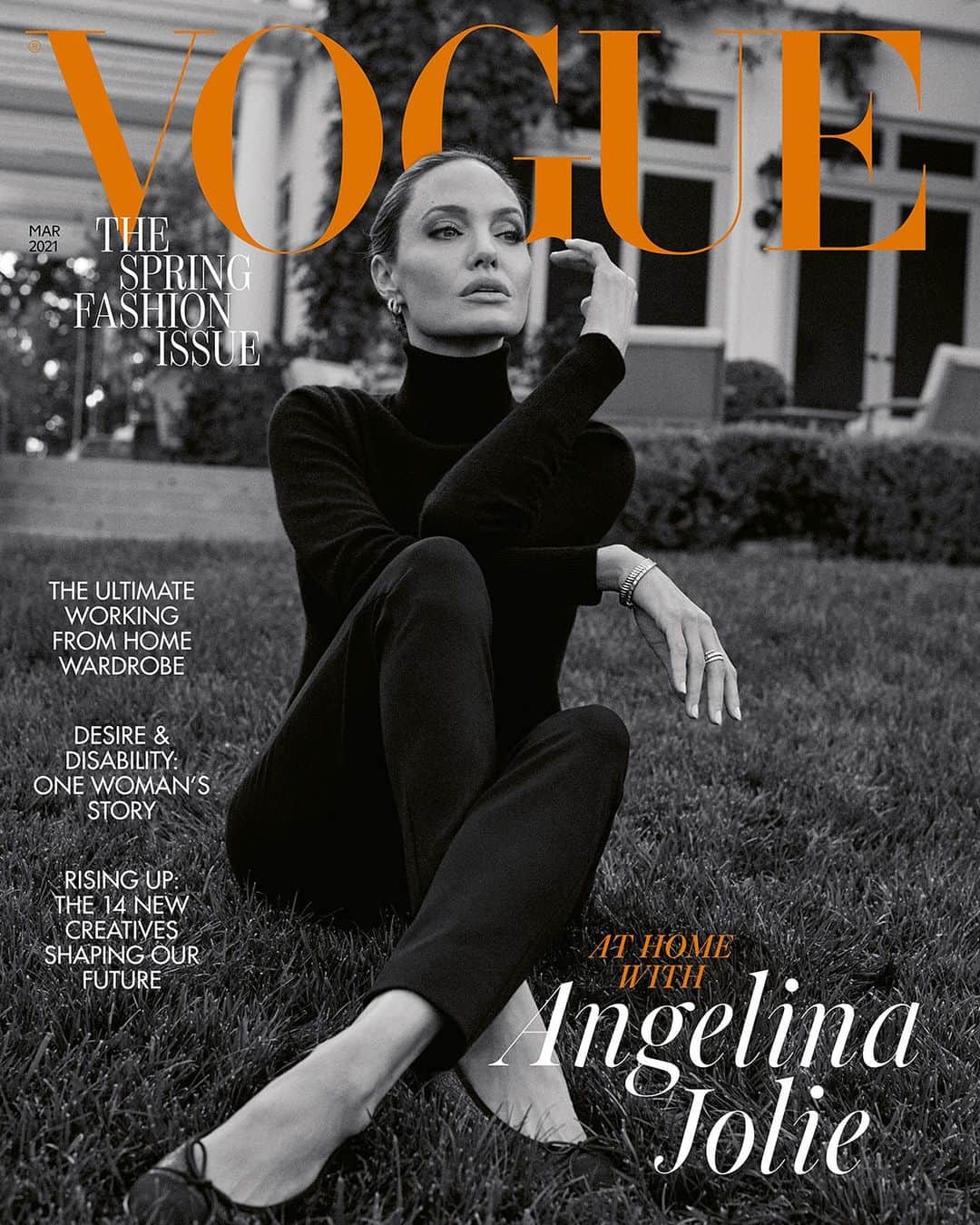 British Vogueさんのインスタグラム写真 - (British VogueInstagram)「#BritishVogue’s March 2021 cover star, Angelina Jolie, is as much the all-action heroine at home and in the international arena as she is on screen. Editor-in-Chief @Edward_Enninful caught up with the indefatigable star at her historic LA estate to discuss her latest directorial project, her book with @Amnesty International, and her ongoing fight for the rights of women and children. See the full story in the new issue, on newsstands and available for digital download Friday 5 February. And click the link in bio to read the interview in full.  #AngelinaJolie wears a @Burberry poloneck, @MaxMara trousers, @ChanelOfficial shoes, earrings by @MariaTash & @JacquieAiche and bracelet and ring by @AnitaKoJewelry. Photographed by @CraigMcDeanStudio and styled by @Edward_Enninful, with hair by @HairByLorenzoMartin, make-up by @RachelGoodwinMakeUp, nails by @Ashlie_Johnson, set design by @StefanBeckman, sittings editor @DenaGia, production by @Prodn_ArtAndCommerce and Vogue entertainment director-at-large @JillDemling.」2月2日 2時00分 - britishvogue