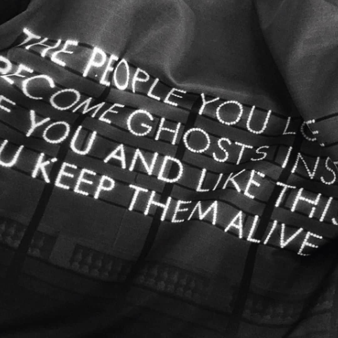 イーチ x アザーのインスタグラム：「UNISEX BLAZER LINING PRINTED WITH POETRY "The people you love become ghosts inside of you and like this you keep them alive" by Robert Montgomery」