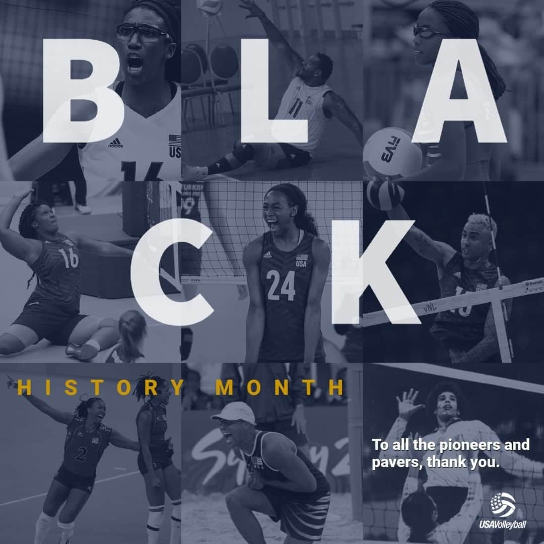 USA Volleyballさんのインスタグラム写真 - (USA VolleyballInstagram)「This month we celebrate and honor USA Volleyball Black athletes and all they've done and continue to do to change the game and lead future generations!  #BlackHistoryMonth」2月2日 3時58分 - usavolleyball