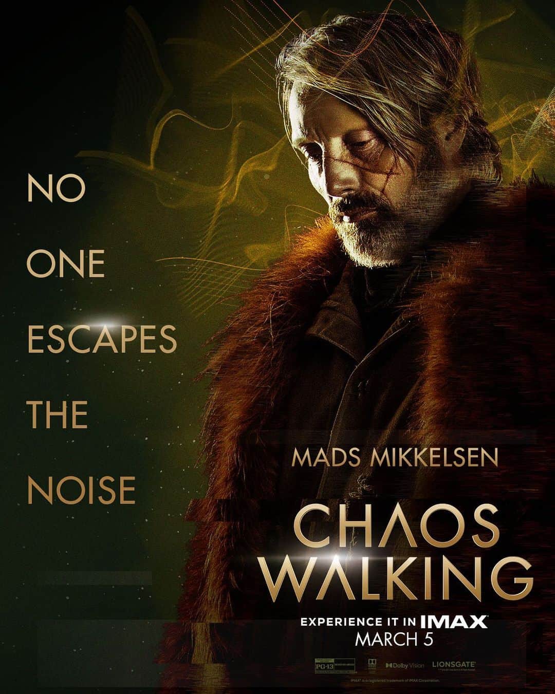 マッツ・ミケルセンのインスタグラム：「Listen to the noise of the New World @lionsgate #chaoswalking」
