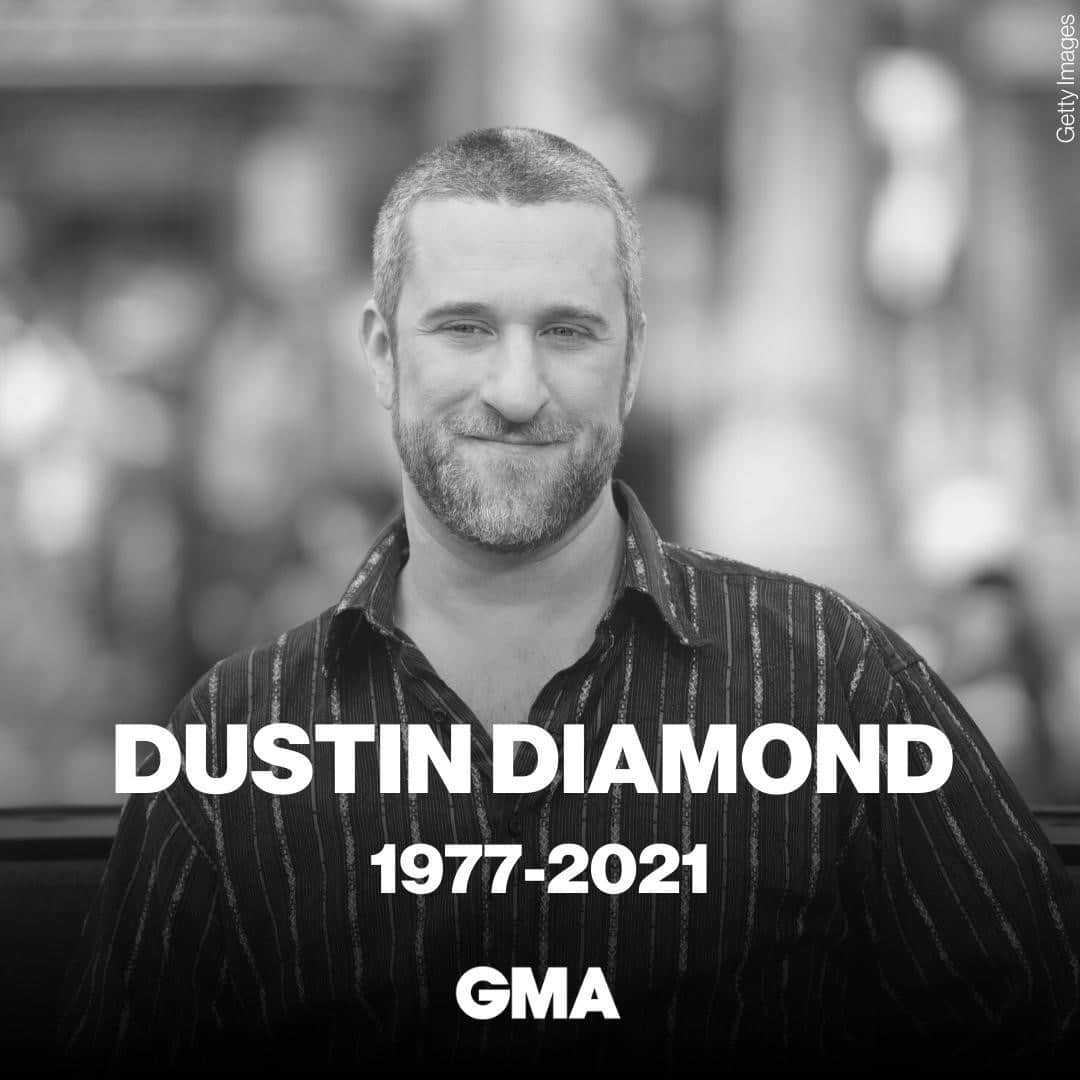 Good Morning Americaさんのインスタグラム写真 - (Good Morning AmericaInstagram)「Actor Dustin Diamond has died at the age of 44. A representative for the "Saved by the Bell" actor confirmed his death from carcinoma on Monday. Link in bio for more.」2月2日 4時22分 - goodmorningamerica