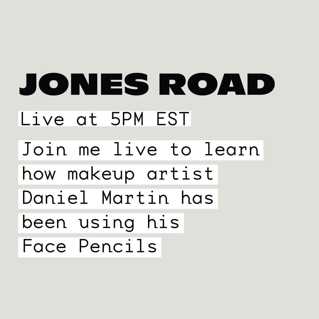 ボビー・ブラウンのインスタグラム：「I’ve loved getting to meet new people in this virtual world, and @danielmartin has definitely been a highlight. After chatting with him about makeup artistry on my podcast #BeyondTheBeauty, I was so excited for him to try the new @jonesroadbeauty face pencils. I’m so psyched to hear how much he’s enjoyed using them & that they’re officially part of his kit. Join us live today at 5PM EST to hear his tips on how to choose & use the face pencil so we can all (hopefully) have skin as gorgeous as his.」