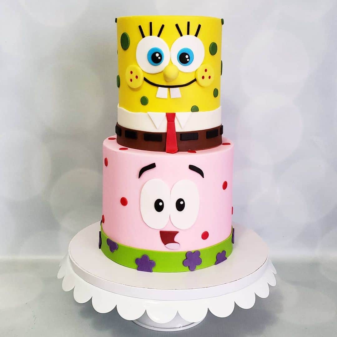 Honey Bee Cakesのインスタグラム：「Spongebob & Patrick」
