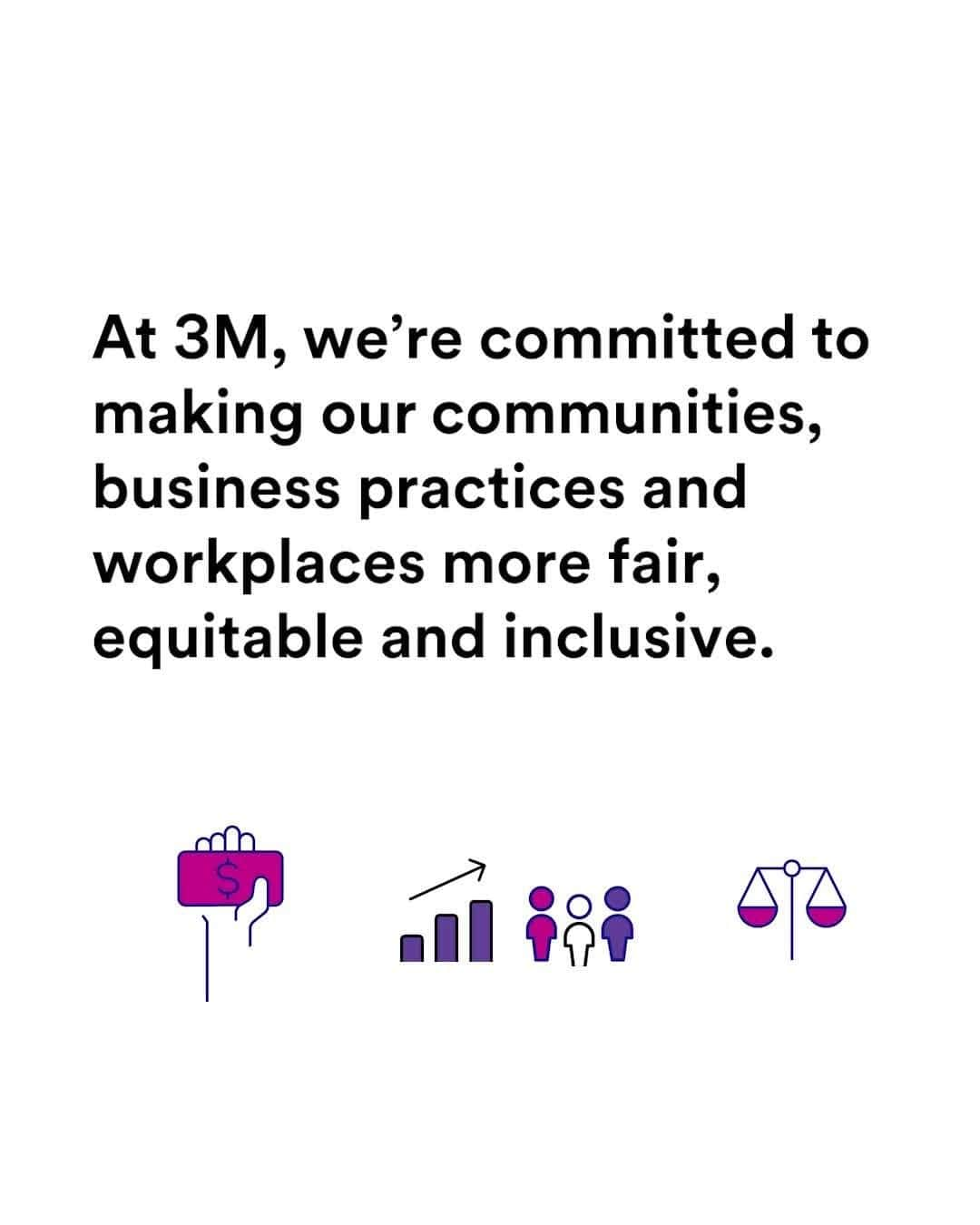 3M（スリーエム）のインスタグラム：「We’re committed to helping make our communities more fair, equitable and inclusive. Explore our first-ever Global Diversity, Equity & Inclusion report for an in-depth look at the accomplishments of the past year and the work we still have to do. (link in bio) #LifeWith3M」