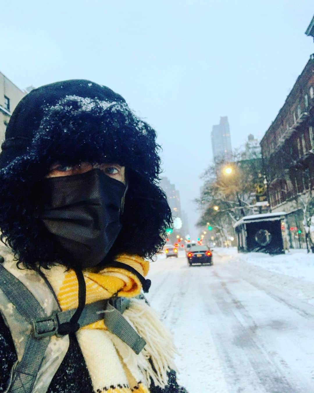 JULIEN D'YSのインスタグラム：「❄️Sibérie #newyork#colombusavenue #fevrier1.2021 #happy birthday brothers #claude et joseph ❤️❤️❄️❄️❄️❄️」