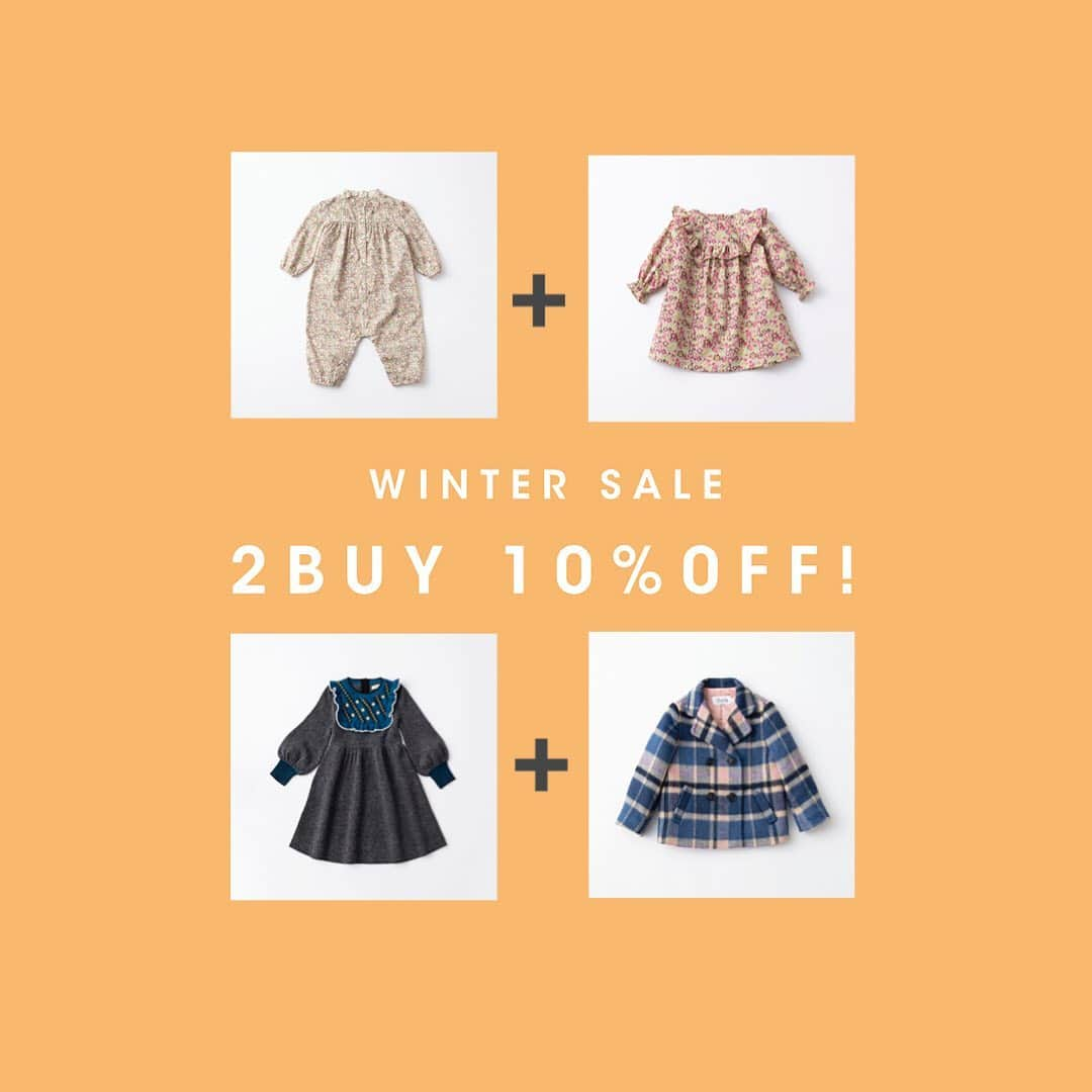 LILI et NENEさんのインスタグラム写真 - (LILI et NENEInstagram)「2 BUY 10%OFF WINTER SALE 50%OFF  WINTER SALE対象商品2点以上のご購入で、 お会計がさらに10%OFFとなる スペシャルなSALEが2日10時スタート。  対象ブランド BONTON BONPOINT CARAMEL MAKIE BELLEROSE SERENDIPITY ORGANICS KONGES SLOEJD EMILE ET IDA HARTFORD PEPE ILLUSTRE PARIS 一部除外品もございます  #lilietnene #BONTON #BONPOINT #CARAMEL #MAKIE #BELLEROSE #SERENDIPITY ORGANICS #KONGES SLOEJD #EMILE ET IDA #HARTFORD #PEPE #ILLUSTRE PARIS」2月2日 9時35分 - lilietnene