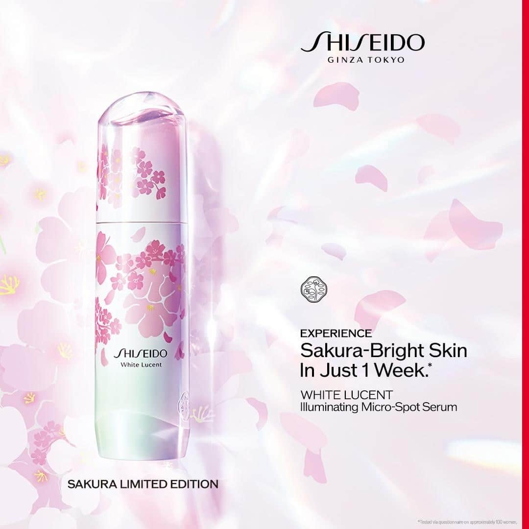 資生堂さんのインスタグラム写真 - (資生堂Instagram)「New limited-edition bottle, same iconic serum. Artist and textile designer @himuroyuri wrapped our classic White Lucent Illuminating Micro-Spot Serum in playful pastel shades, including sakura-iro, a delicate, cherry-blossom pink that has become one of the most symbolic colors in Japan.  #ShiseidoSkincare #WhiteLucent」2月2日 10時00分 - shiseido