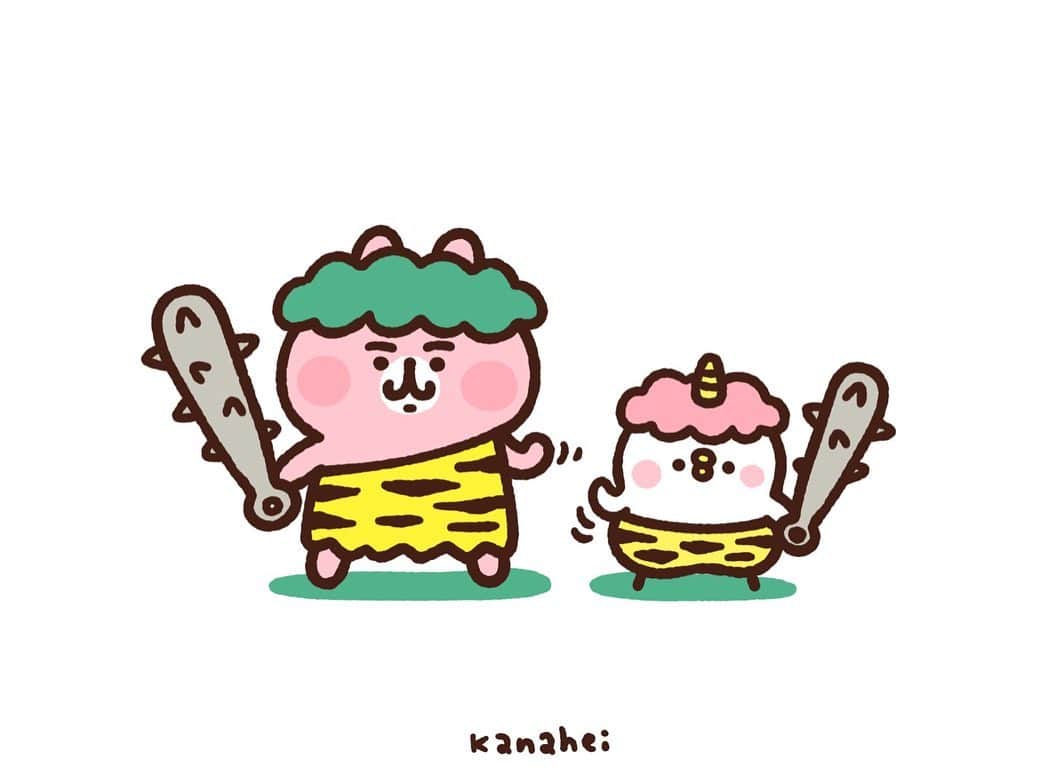 カナヘイのインスタグラム：「2匹の本気。 スライドで続き読めます👉  #節分 #kanahei #卡娜赫拉 #卡娜赫拉的小動物」