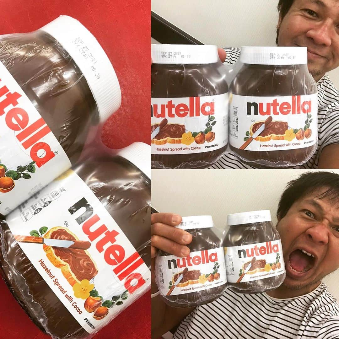 小島聡のインスタグラム：「A dear friend of mine gave me Nutella as a gift.   I am grateful to my friends.   You can eat it every day!  happy!  Thank you!  #satoshikojima  #njpw  #nutella」