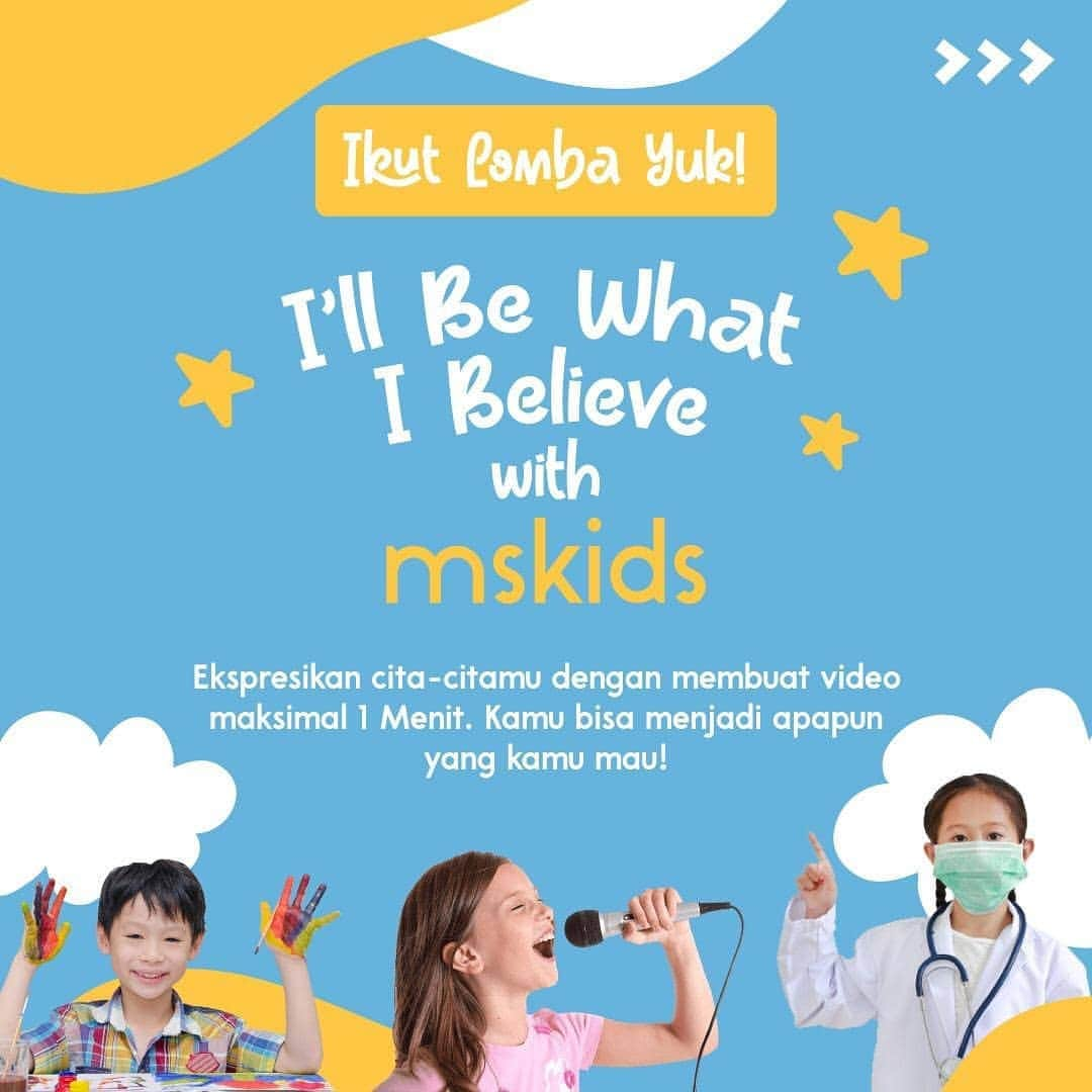 Vicky Shuさんのインスタグラム写真 - (Vicky ShuInstagram)「✨🎉IKUT LOMBA MSKIDS YUK, I'll Be What I Believe With MsKids🎉✨ Ekspresikan cita-citamu dengan membuat video maksimal 1 menit, kamu bisa menjadi apapun yang kamu mau✨ dengan TOTAL HADIAH PIALA DAN UANG TUNAI SEBESAR 10 JUTA RUPIAH MOMS untuk 10 pemenang yang beruntung! Periode contest 15 - 31 Januari 2021, Yuk ikutan Moms! geser postingan di atas untuk melihat syarat dan ketentuan lomba ya Moms 🎉👩‍👧‍👦❤️✨🎉@msglowkids   #mskids #mskidsvideocontest #cita2kudenganmskids #msglowbeauty #msglow #msglowkids」2月2日 12時02分 - vickyshu