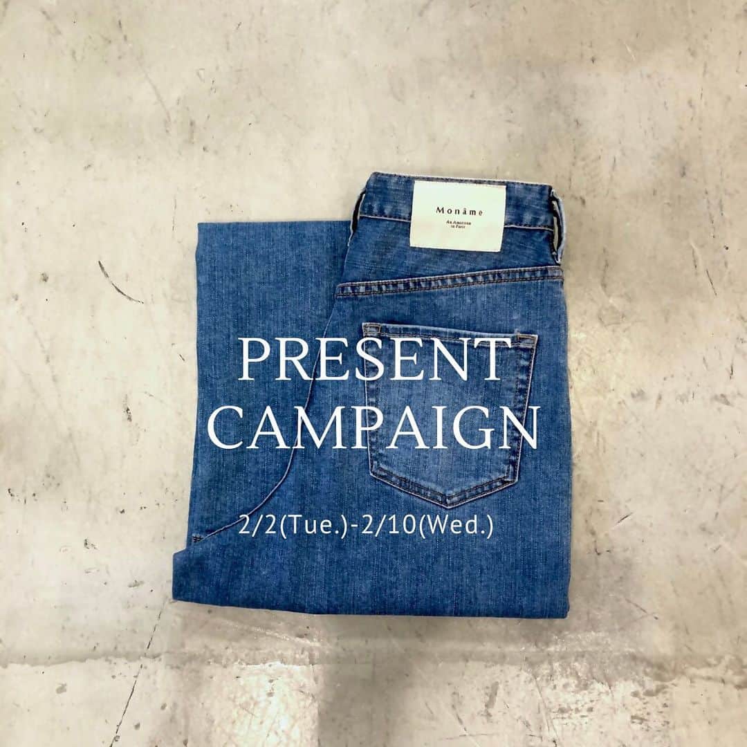 Moname Official Instagramのインスタグラム：「【お知らせ✨】 デニムプレゼントキャンペーンを開催！🎁 . 期間中、Monameの投稿に いいね！＆もっとも素敵なコメントを していただいた方に ワイドシルエットのLUCY(ルーシー)の ライトブルーをプレゼントいたします❤️ 是非、たくさんのご参加お待ちしております！ . ◆期間 2月2日(火)～2月10日(水) . ◆応募条件 ・こちらの投稿にいいね！＆コメント (コメントの内容は#モナームデニムツアー のリールとIGTVについての感想or今後見たい内容をお書き下さい。)  ◆商品詳細・当選者数 ・参考になる素敵なコメントをいただいた方３名様 ・Mopnameで人気のワイドシルエットの 　LUCYのライトブルー (サイズはDMにてやり取りさせていただきます。) ※投稿している写真のアイテム  ◆注意事項 ・サイズはDMにてやり取りさせていただきます ・写真は加工しているため、 現物と異なる場合がございます。 ・発送後の交換はお断りしております。  #Moname#モナーム#プレゼントキャンペーン#モナームデニムツアー#デニム#ワイドシルエット#ワイドパンツ#ブルーデニム」