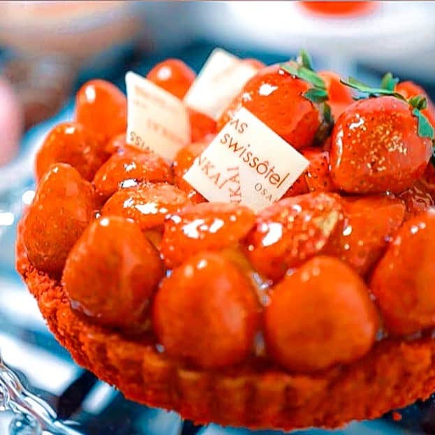 のインスタグラム：「ストロベリー🍓を目一杯に使用したストロベリータルトはいかがですか？ How about a strawberry tart that uses plenty of strawberry 🍓? #バレンタイン  #バレンタインデー  #テイクアウトスイーツ  #ストロベリー  #スイスホテル花嫁  #スイスホテル南海大阪  #スイスホテルウエディング  #スイスホテルロマンス  #大阪結婚式  #ホテルウエディング  #ホテル婚  #なんば  #なんば駅  #valentine  #valentines  #sweets  #strawberry  #swissotelnankaiosaka  #swissotelwedding  #swissotelromance  #osakawedding  #wedding  #hotelwedding  #swisshospitality  #osaka  #osakajapan」
