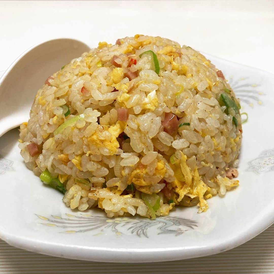 桜井誠のインスタグラム：「街中華の正義 #炒飯　#半餃子」