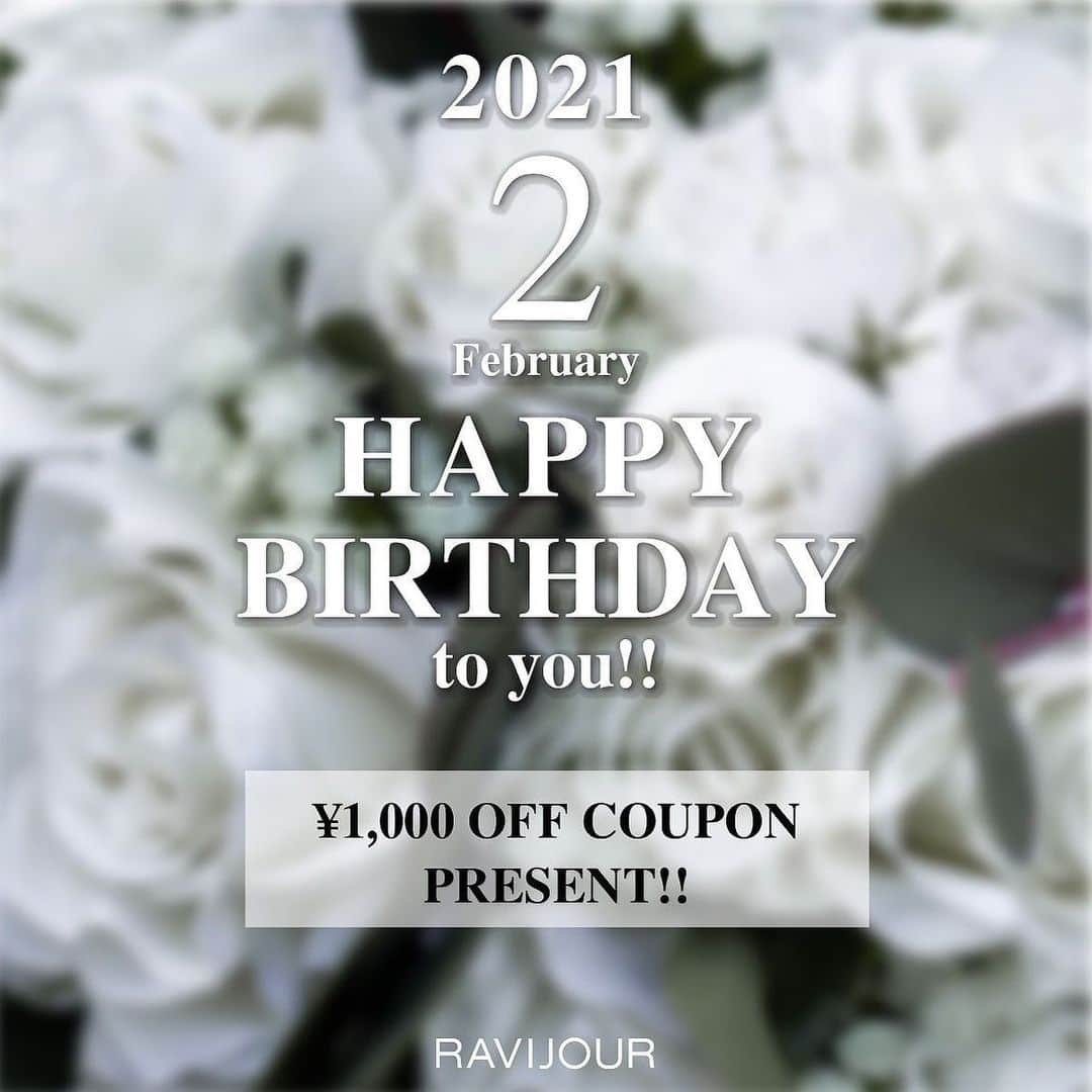 Ravijour渋谷109店のインスタグラム：「#SHOPNEWS  _ 2月がお誕生日のお客様限定！ ブラorルームウェアを ご購入して頂くと ¥1,000OFFキャンペーン♡ _ 今期の新作も対象となります。 ・2月末までのご利用になります ・お一人様につき一回のみ使用可能 ※ご利用の際は生年月日が ご確認出来るものをお持ち下さい。 _ 是非この機会にお越しくださいませ♡ Staff一同お待ちしております。 _ #RAVIJOUR #ravi_shibuya #Shibuya109 #birthdaycoupon #ラヴィジュール」