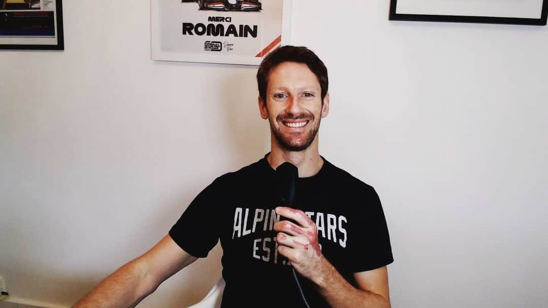 ロマン・グロージャンのインスタグラム：「Press conference tomorrow 3pm CET on my twitch ! Will you be there?  #r8g #2021 #annoucement」