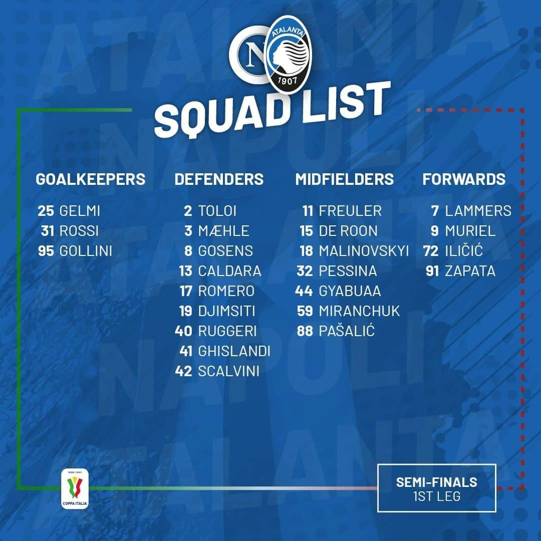 アタランタBCさんのインスタグラム写真 - (アタランタBCInstagram)「📋👀 La lista dei nerazzurri convocati per #NapoliAtalanta! ✈️ Here's our travelling squad for the #CoppaItalia semi-finals!  #GoAtalantaGo ⚫️🔵 #Atalanta #BergAMO #ForzaAtalanta」2月3日 1時00分 - atalantabc