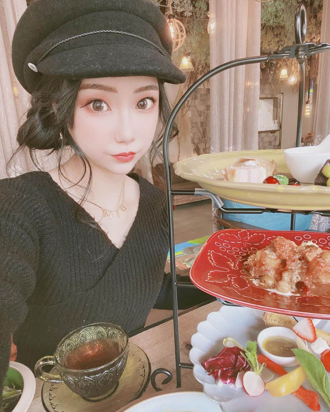 ゆかぴちゅさんのインスタグラム写真 ゆかぴちゅinstagram 佐賀にもオシャレなカフェ あるんだよ 佐賀 佐賀ランチ ランチ ランチプレート 佐賀カフェ カフェ アフタヌーンティー キャスケット キャスケットコーデ お花屋さんカフェ