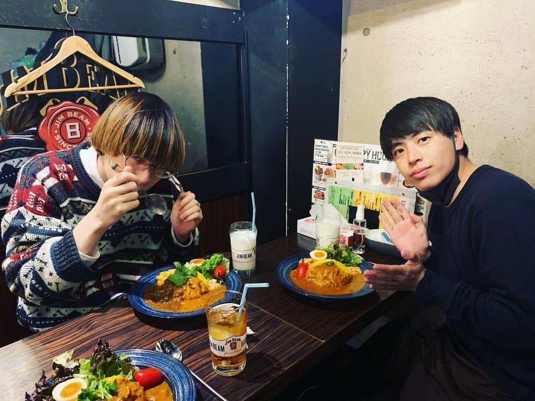 菅原好謙さんのインスタグラム写真 - (菅原好謙Instagram)「カリガリマキオカリー46号店  #カレー #ガリガリマキオカリー46号店  #新宿 #エルシャラカーニ　さん #エルシャラカーニしろうさん  #スパイスカリー #めちゃうま #2日連続いった #美味かったから #真空ジェシカ #ガク #さすらいラビー #宇野 #しんぷる内藤 #内藤 #トンツカタン #母船」2月2日 18時23分 - omacyattt