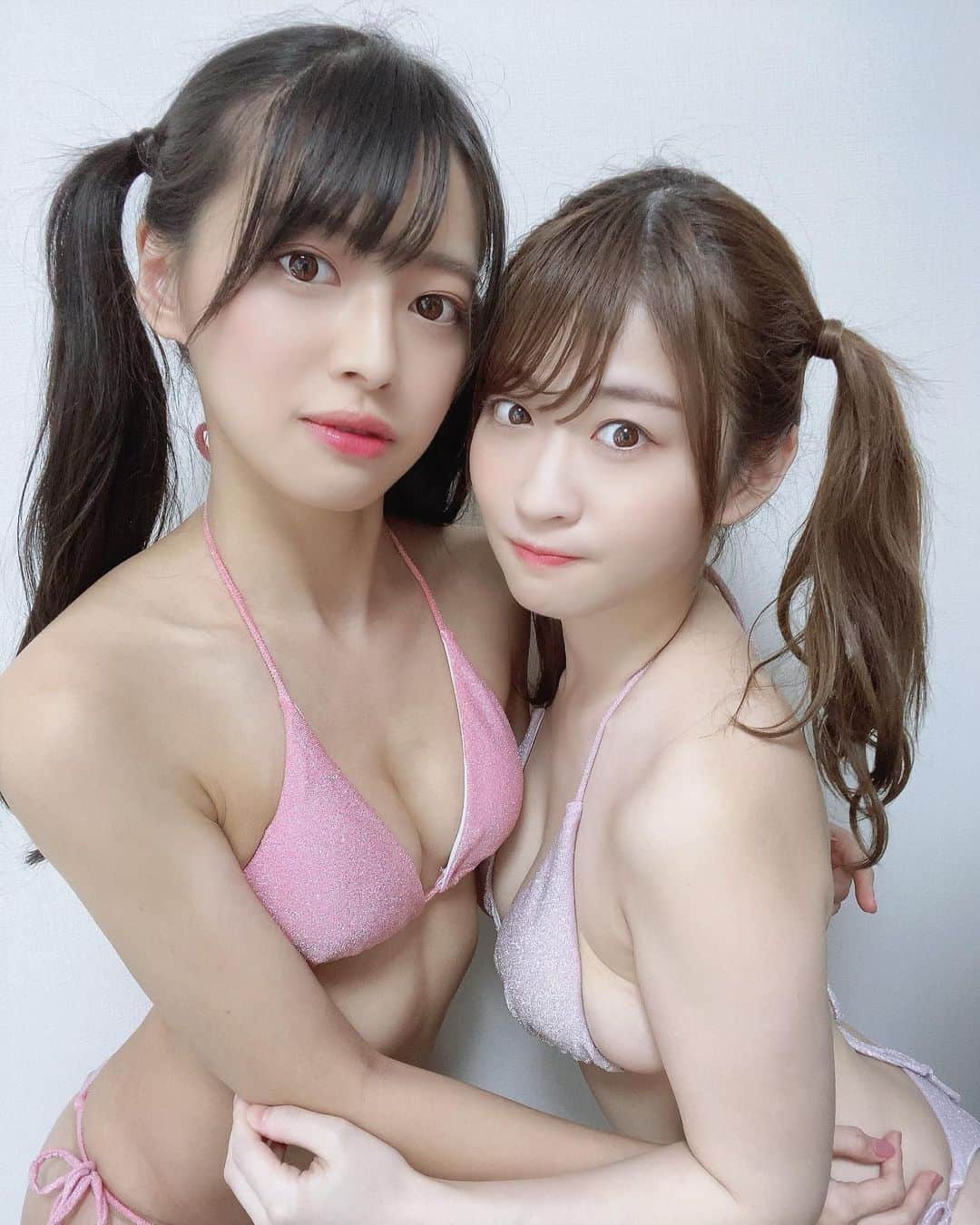 藤田いろはのインスタグラム：「#ツインテールの日﻿ ﻿ 大好きなメイリさんとの写真載せちゃう🐰💗﻿ ﻿ ﻿ ﻿ ﻿ ﻿ ﻿ ﻿ ﻿ ﻿ ﻿ ‪#藤田いろは#グラビア#gravure #japanesegirl #レースクイーン#tokyo  #l4l #aziangirl  #ビジョビ  #뷰티스타그램  #cosplay #黒髪ロング#팔로우#소통해요#셀스타그램#モデル #model #그라비아 #日本的 #ツインテール #双子コーデ #おそろいコーデ #ビキニ #水着 #ヘアアレンジ #❤️」