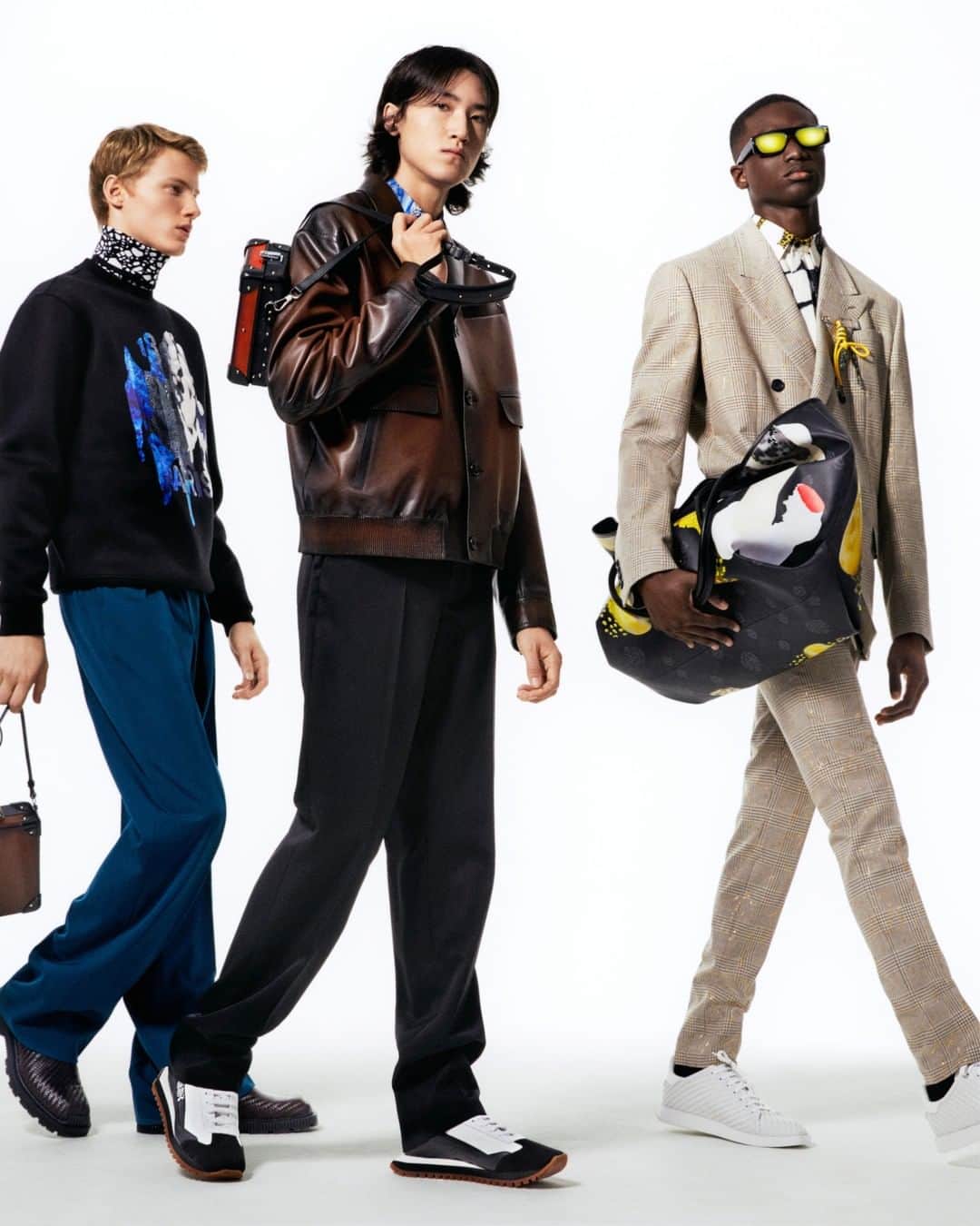 ベルルッティのインスタグラム：「- THE #BERLUTI x BRIAN ROCHEFORT COLLECTION BY @kris_van_assche -  The Summer 2021 collection is a result of a dialogue between Artistic Director Kris Van Assche and Ceramicist Artist @energygloop.  Now available In-Store and on the E-Shop.  Photography by @carlijnjacobs  Creative Direction by #krisvanassche and @mmparisdotcom  Styling by @mauricionardi」