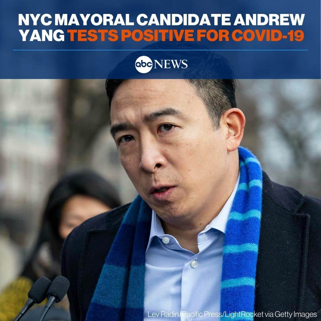 ABC Newsさんのインスタグラム写真 - (ABC NewsInstagram)「NEW: New York City mayoral candidate Andrew Yang has tested positive for COVID-19.⁠ ⁠ Yang says he has mild symptoms, and as he quarantines he'll "continue to attend as many virtual events as possible." abcn.ws/2Mt8CRV #andrewyang #newyorkcity #mayor #covid19 ⁠ ⁠ Rad details at LINK IN BIO.」2月3日 1時39分 - abcnews