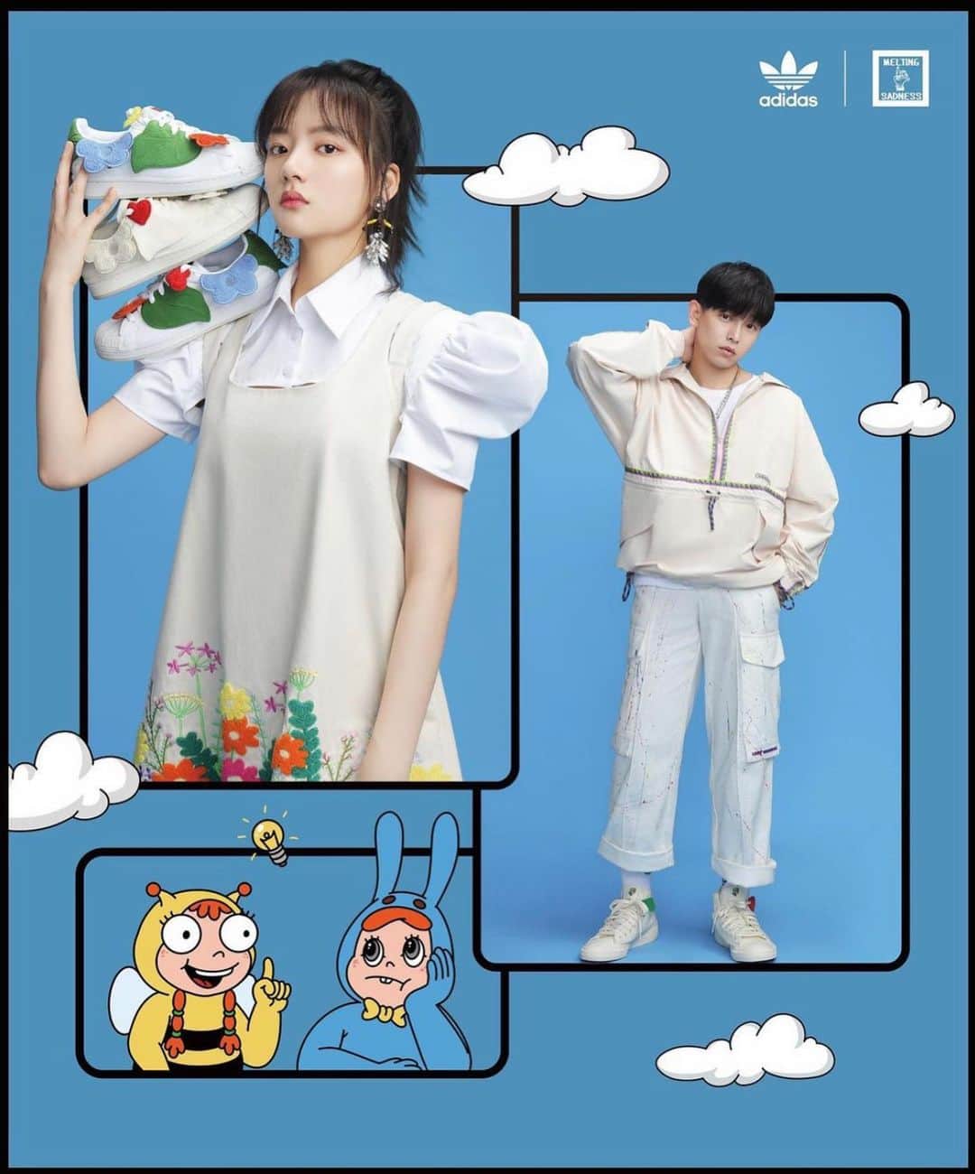 アトモスガールズ/atmos girlsさんのインスタグラム写真 - (アトモスガールズ/atmos girlsInstagram)「. 中国発のブランドMelting Sadness (メルティング サッドネス)とadidas (アディダス)から、最新コラボモデルが登場✨🌈今回登場するのは、人気定番モデルのSUPER STARやNIZZA HI。 “BEE WITH YOU”のコンセプトで、ハチと花のモチーフが目を引くキュートな最新作となっております🌹✨ それぞれ花びらなどのモチーフを全体に配置し、ポイント部分には、蜜蜂のイラストがプリントされたCUTEなデザインとなっています🐝..  発売日は２/７(SUN)となっております！是非お見逃しなく💓  　　  #atmos#atmospink#アトモス#アトモスピンク#スニーカー#スニーカー女子#コラボ商品 #adidas#meltingsadness #アディダス #メルティングサッドネス #アディダスコーデ  #superstar#nizzahi #スーパースター#streetfashion #原宿#tokyo#リンクコーデ #beewithyou #flower #shoesfashion #cuties #ladysfashion #ladyscode #🌹 #🐝🐝🐝 #yourstyle #newcolaboration」2月2日 20時59分 - atmos_pink_official