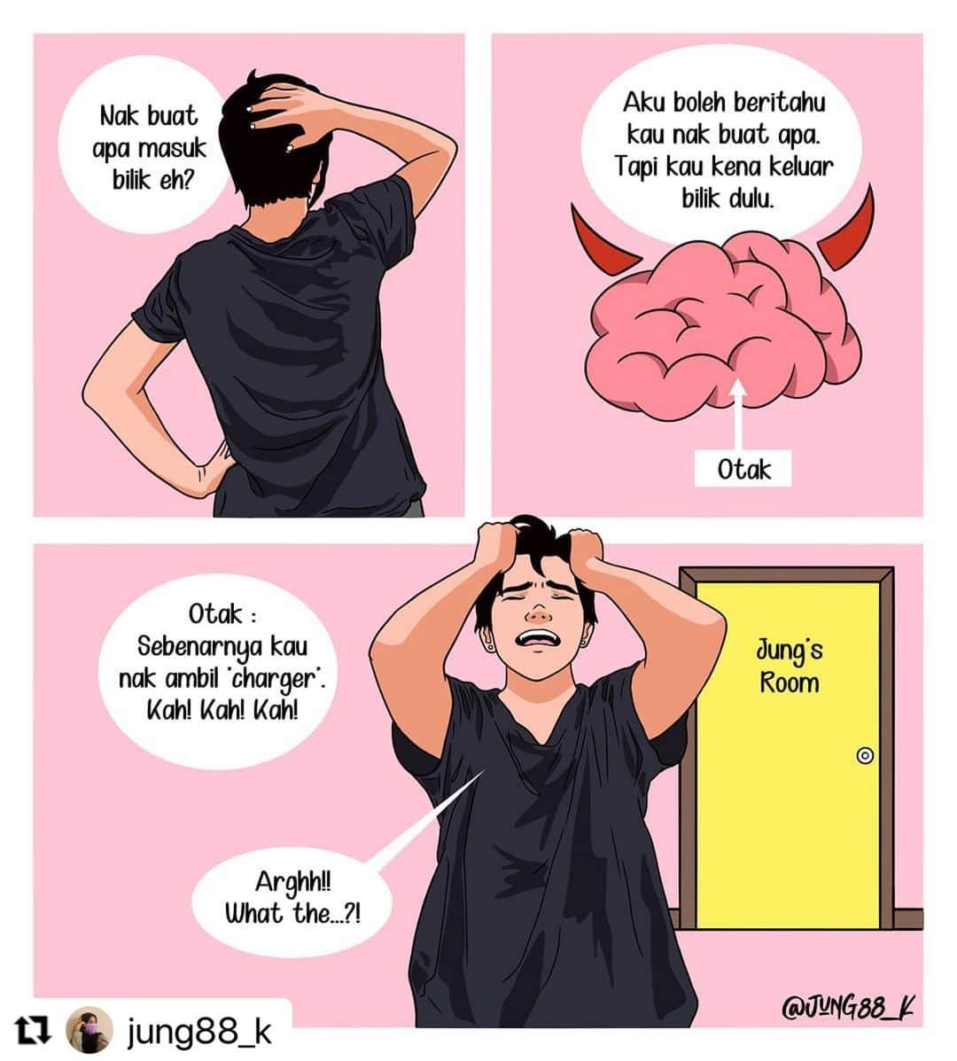 Koleksi Komik Malaysiaさんのインスタグラム写真 - (Koleksi Komik MalaysiaInstagram)「#Repost @jung88_k with @make_repost ・・・ When brain refuse to cooperate. 😩 #brain #art #digitalart #comic #comicstrip #komikmalaysia #jungk」2月2日 21時19分 - tokkmungg_exclusive