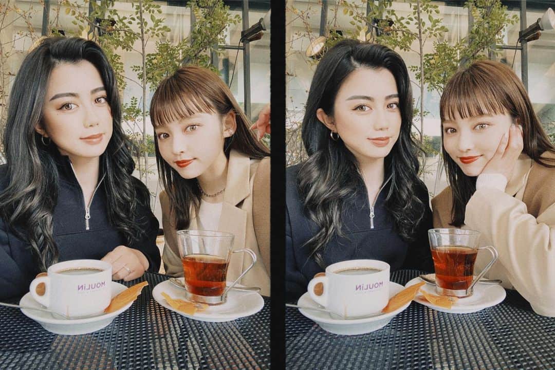 のインスタグラム：「． ほんとに喋りすぎて 時間経ちすぎててびっくりした笑 久しぶりにこんなに時間を感じなかった👭  きっと、年下じゃないの楽すぎて  それともわたしの精神年齢、、  #ランチ」