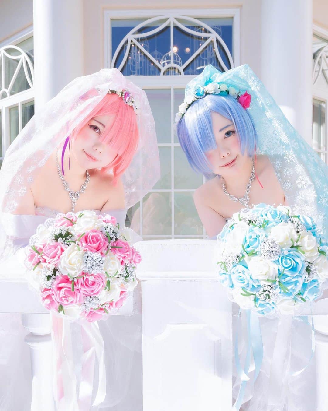 穂南しずくのインスタグラム：「レムラムhappy birthday🎂 #cos #cosplay #cosplaygirl #otaku   #コスプレ #コスプレイヤー #コスプレイヤーさんと繋がりたい #animecosplay  #リゼロ #rezerocosplay #rezerorem #rezero #rezerokarahajimeruisekaiseikatsu #リアル双子」