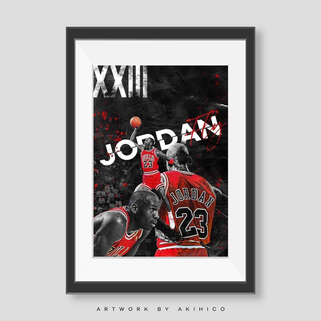 akihicのインスタグラム：「JORDANが好きです ・・・ #graphicdesign  #illustrator  #photoshop  #michaeljordan」