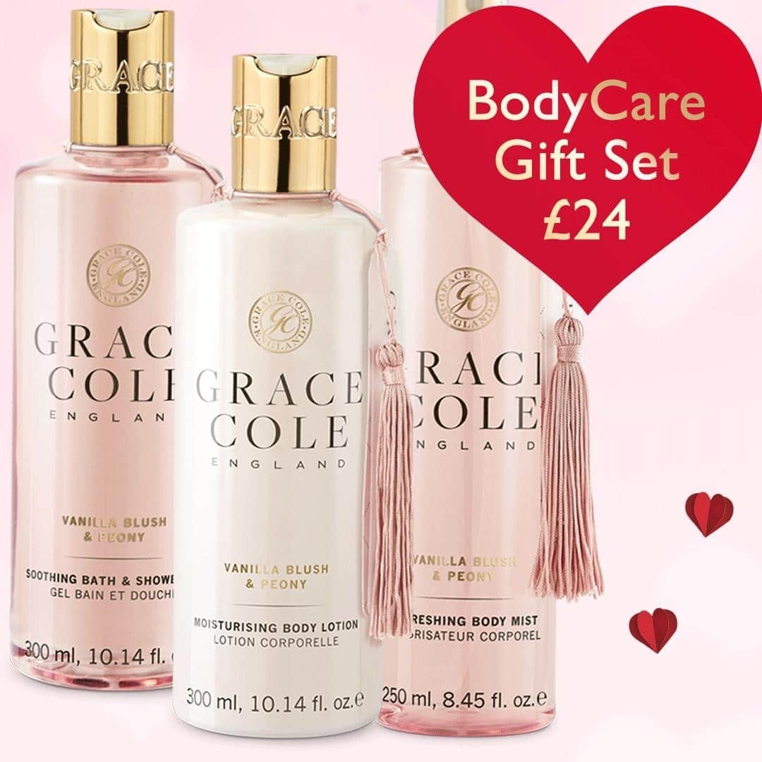Grace Coleのインスタグラム：「Valentine's is just around the corner.  Treat a loved one to a luxury Body Care Set from @gracecole.😍💖👩‍❤️‍👩  #valentines #valentinesdaygift #valentinesgift #happyvalentinesday #valentinesday #valentinesgifts #valentinesdaygifts #valentinesweek #valentines_day #valentinesweekend #happyvalentines #valentinespecial #stvalentinesday #valentinesday❤️ #valentinesgiftforher #valentinesideas #valentinesdaygiftideas #valentinesdayiscoming #valentinespresent #bodycare #bodyskincare #giftset #giftsets」