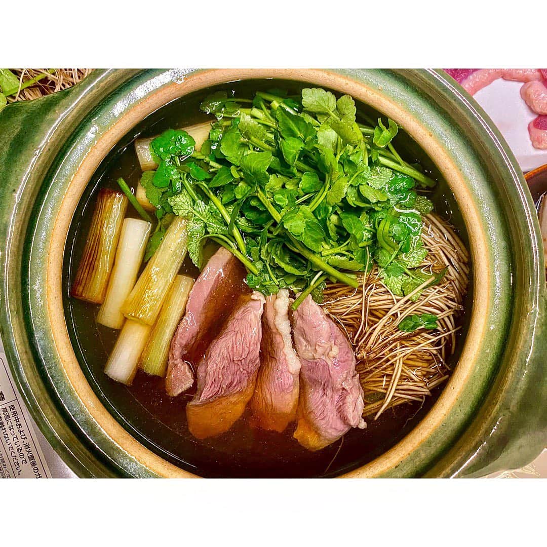 中田奈沙さんのインスタグラム写真 - (中田奈沙Instagram)「Home party with @sakiko @mihomjm @akikogt1127 鴨セリ鍋🦆🍲 セリを爆買いして、 美味しい合鴨も買って✨ 信じられないくらいおいしかったね。  #奈沙ごはん  #homeparty #cooking #duck #foodie #foodporn #foodpic #instafood #foodgasm #foodstagram #weekend #party #鴨セリ鍋 #鴨せり鍋 #セリ #合鴨 #鴨 #ホームパーティー #ホムパ #鍋 #週末 #激ウマ #鍋料理 #料理 #鍋パ #鍋奉行」2月2日 23時14分 - nasa_nakada