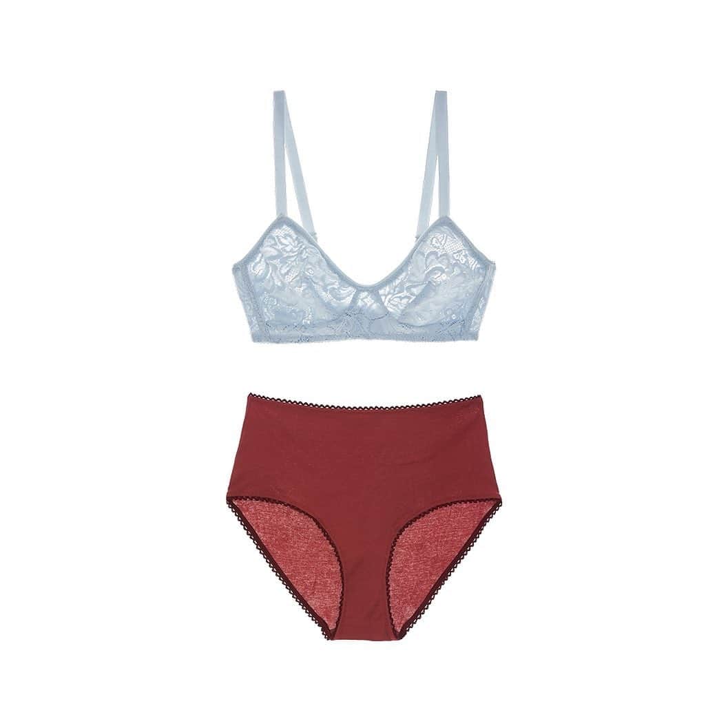Araksのインスタグラム：「Try it like this ~ Tamara Lace Bralette with Mabel Organic Cotton Panty ~ #ColorByAraks #OrganicCotton」