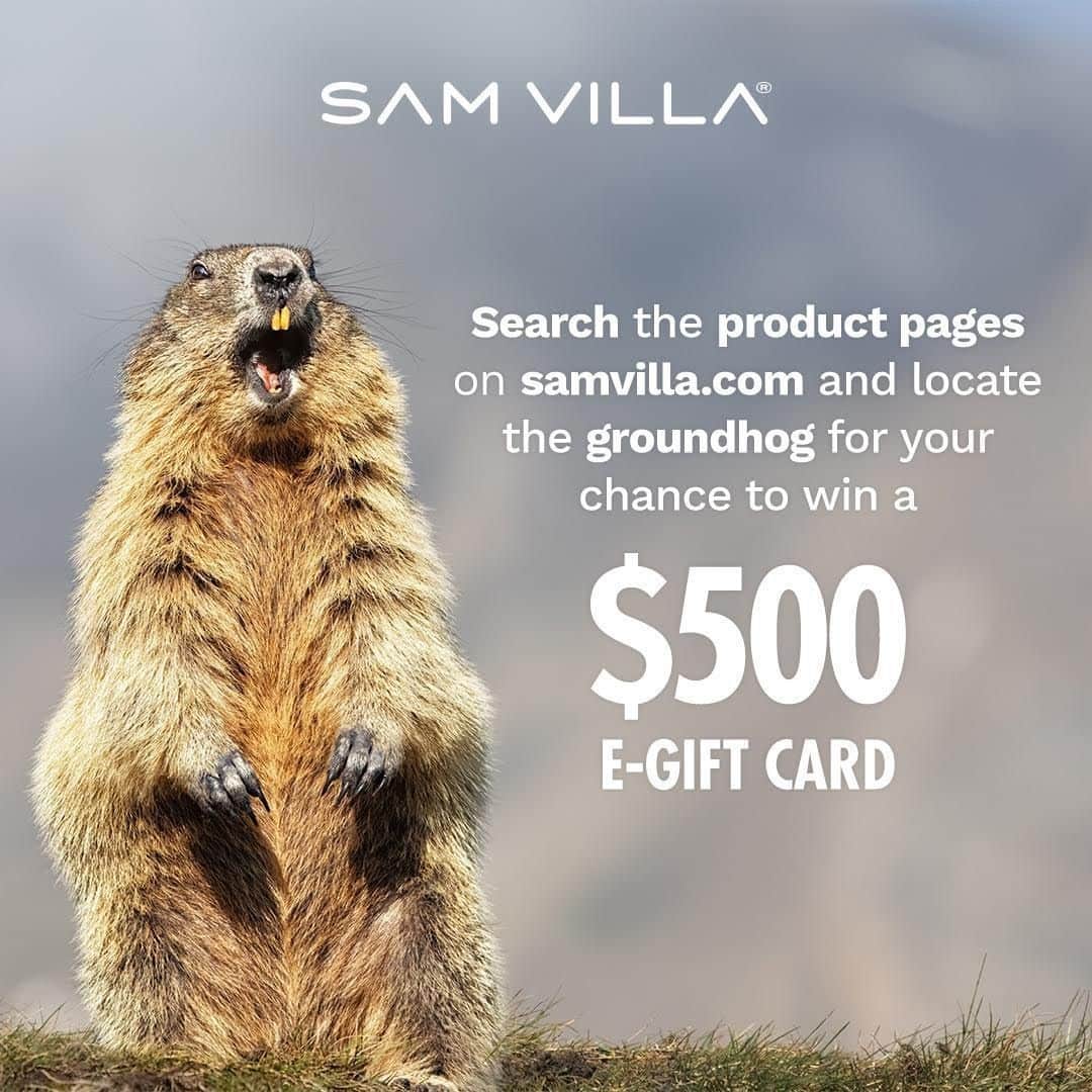 Sam Villaさんのインスタグラム写真 - (Sam VillaInstagram)「👀 Spot the #groundhog and be entered to win a $500 e-gift card on SAMVILLA.COM. ⠀ ⠀ What are you waiting for! link in bio.」2月2日 23時48分 - samvillahair