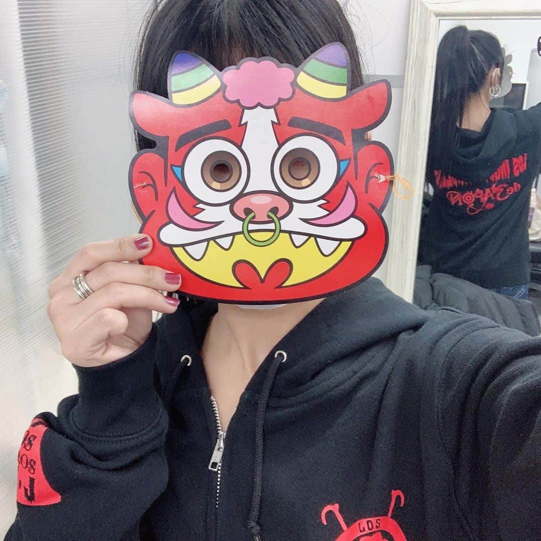 相羽あいなのインスタグラム：「鬼ッッ👹😳⁉️ #節分 #年の数だけ豆食べた #鬼も豆投げも両方したい」
