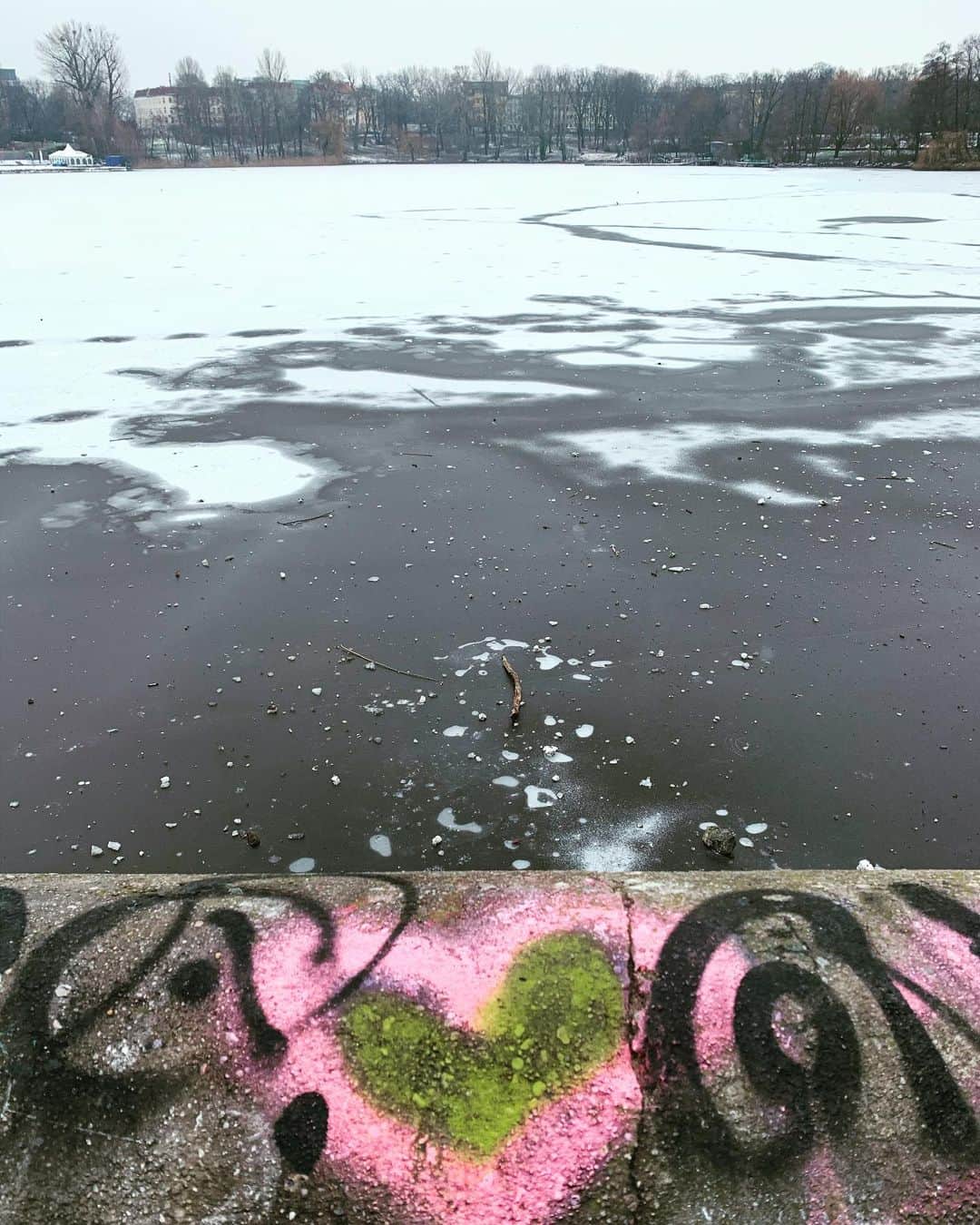 フィンクさんのインスタグラム写真 - (フィンクInstagram)「Frozen lake business in Berlin today - and yesterdays -10 vibe just a gentle reminder that we’re actually pretty far east! #weissensee  #bbrrrrrrr」2月3日 1時53分 - finkmusic