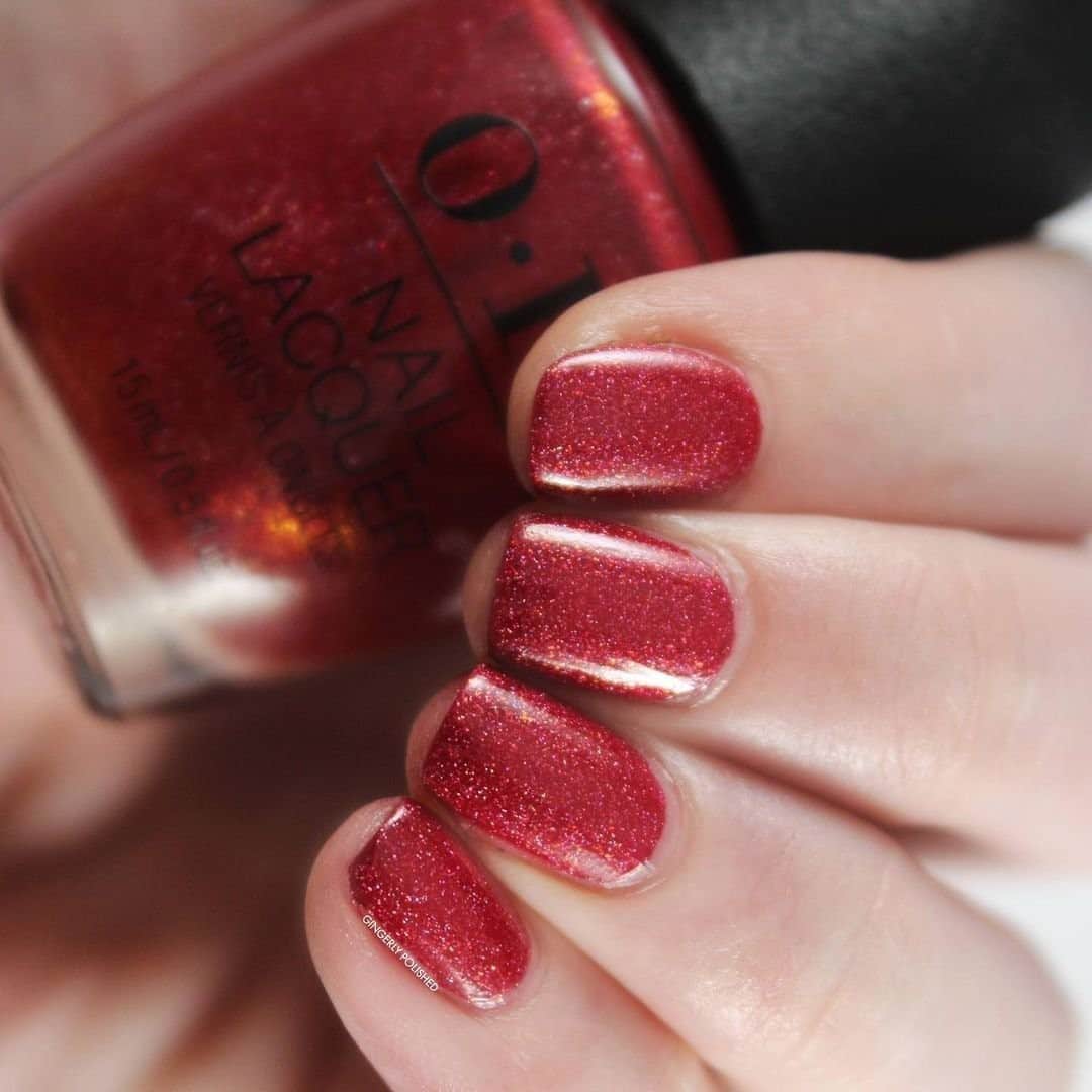 OPIさんのインスタグラム写真 - (OPIInstagram)「#ImReallyAnActress is a nod to the iconic shade #ImNotReallyaWaitress. This shimmery polish has transformed in the spotlight. ⭐ By: @gingerlypolished  #OPIHollywood #OPIObsessed #ColorIsTheAnswer #NOTD #NailSwag #NailsOfInstagram #NailsOnFleek #NailPolish #Nails #OPI #rednails #shimmernails #sparkle #nails💅」2月3日 2時30分 - opi