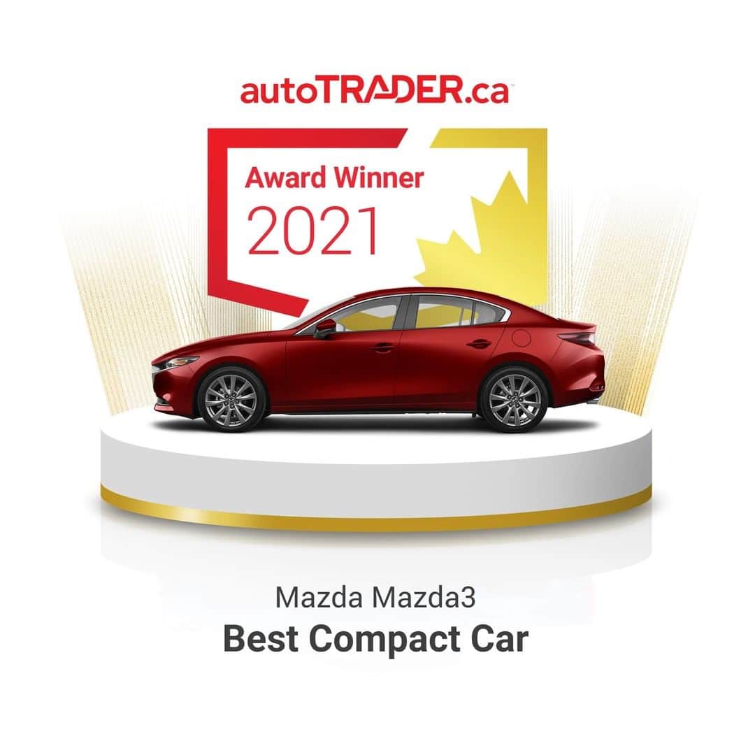 MAZDA Canadaのインスタグラム：「The Mazda3 and MX-5 take away honours at the 2021 @autotrader_ca awards.」