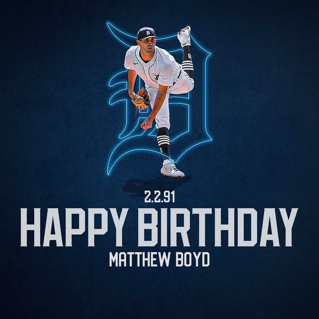 デトロイト・タイガースさんのインスタグラム写真 - (デトロイト・タイガースInstagram)「Respond with "Yeahhh Boydddd" to wish @matt_boyd48 a happy birthday! 🎉」2月3日 3時06分 - tigers