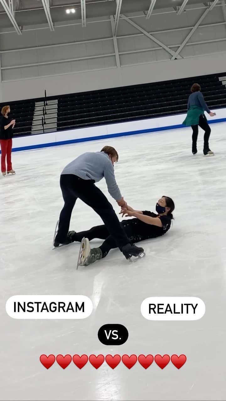 長洲未来のインスタグラム：「Old dog, new tricks.🐕 #adultsskatetoo   People ask me all the time if it’s too late to start skating...skating is for everyone.  ♥️⛸   📷: @teejabomb  🕺🏼: @michael_bramante @bostonicedanceacademy  💡inspo: @alexmartinj」