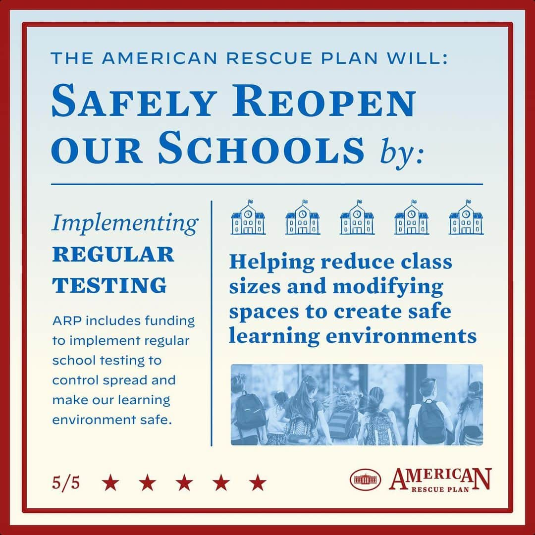 The White Houseさんのインスタグラム写真 - (The White HouseInstagram)「President Biden’s American Rescue Plan is a comprehensive legislative package that will change the course of the pandemic and build a bridge toward economic recovery. Swipe to learn more.」2月3日 4時45分 - whitehouse