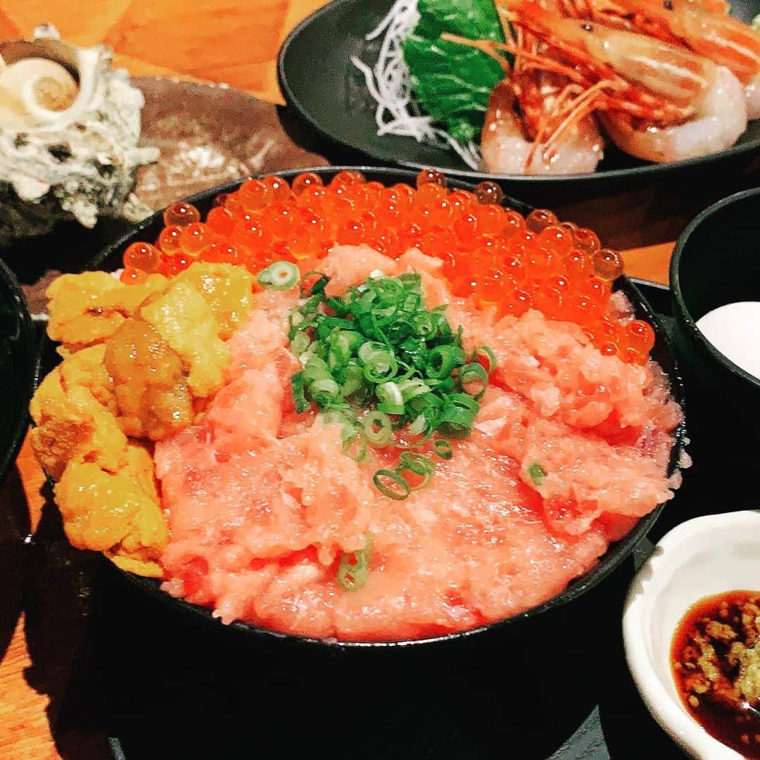 あくびえなさんのインスタグラム写真 - (あくびえなInstagram)「ちょっと前の 好きなものだけ海鮮丼🤩♥️. . . . . #海鮮丼 #旅行 #雲丹 #いくら  #ネギトロ #🐟」2月3日 5時40分 - akubi_dayo_