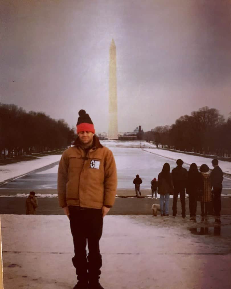 ポール・アデルスタインのインスタグラム：「#TBT #Peak90s #Tour #Patriotism」