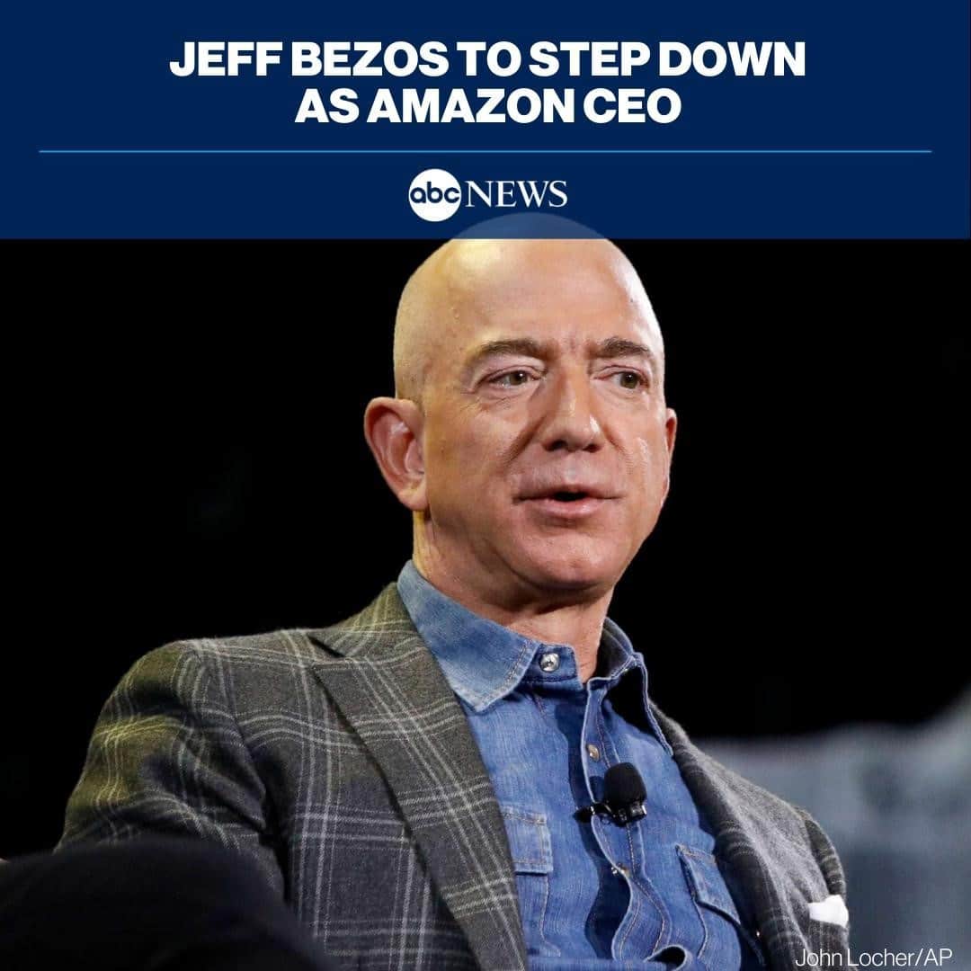 ABC Newsさんのインスタグラム写真 - (ABC NewsInstagram)「BREAKING: Jeff Bezos plans to step down as CEO of Amazon and transition to executive chair of the company's board. MORE AT LINK IN BIO.」2月3日 6時50分 - abcnews