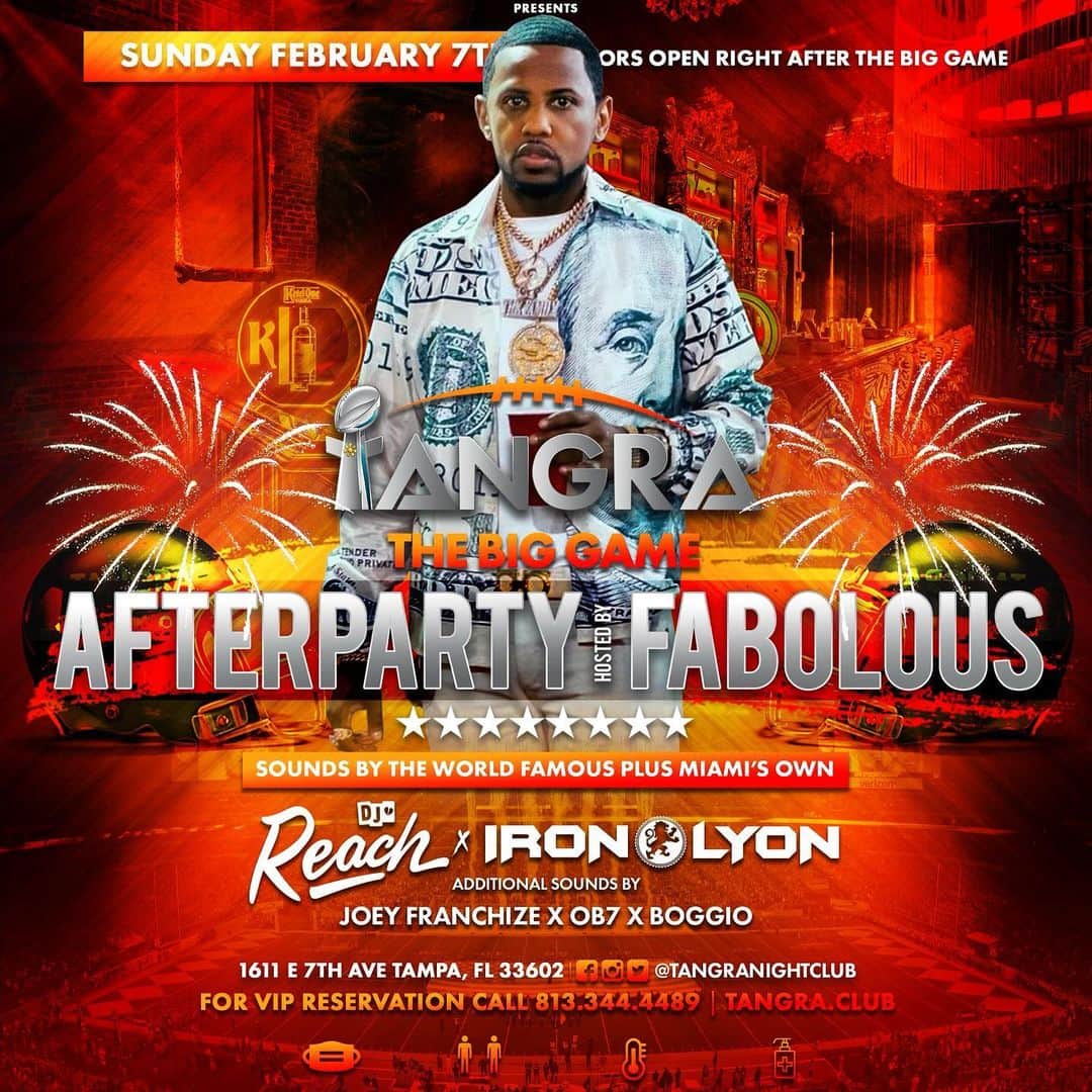 ファボラスのインスタグラム：「S U N D A Y   T A N G R A   T A M P A   S U P E R  B O W L  W E E K E N D   After the Big Game Sunday night we at TANGRA to finish SUPERBOWL Weekend‼️」