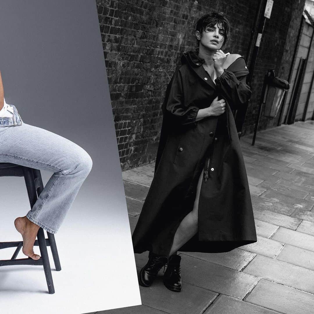 プリヤンカー・チョープラーのインスタグラム：「Elle UK, March 2021  E-I-C: @farrahstorr Creative Director: @misterthomasjames Entertainment Director: @tommacklin Photographer: @liaclay Stylist: @aureliadonaldson Makeup: @ninninummela Hair: @alipirzadeh Nails: @nailsbymh  Seamstress: @chapman_burrell」