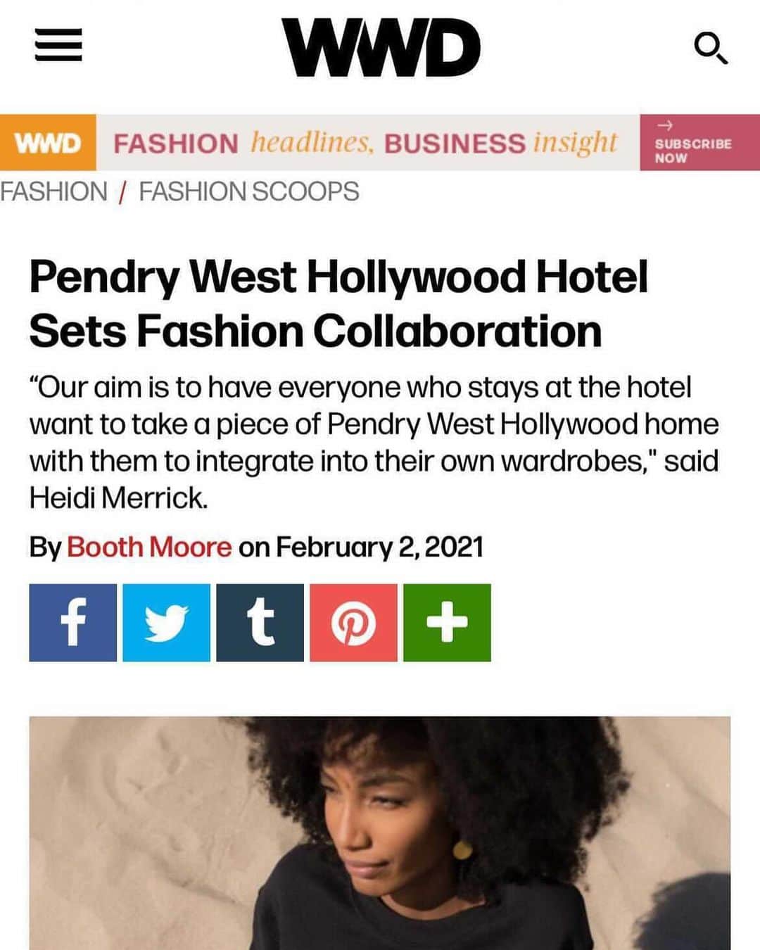 ハイディメリックのインスタグラム：「We are so excited to announce an exclusive collaboration with @pendrywesthollywood  a big thank you to @azadehhawkins  and @boothmoore ! xx」